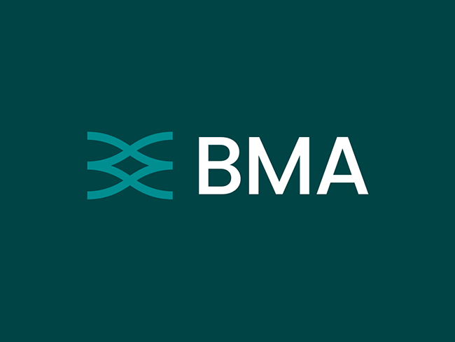 BMA logo and brand design panel