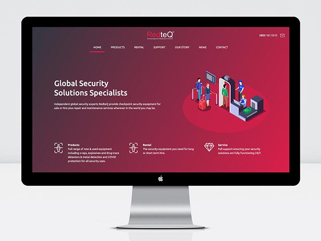 Desktop screen of RedteQ website
