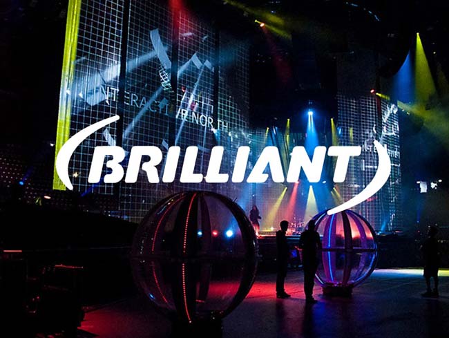 Brilliant logo panel with photo backgropund