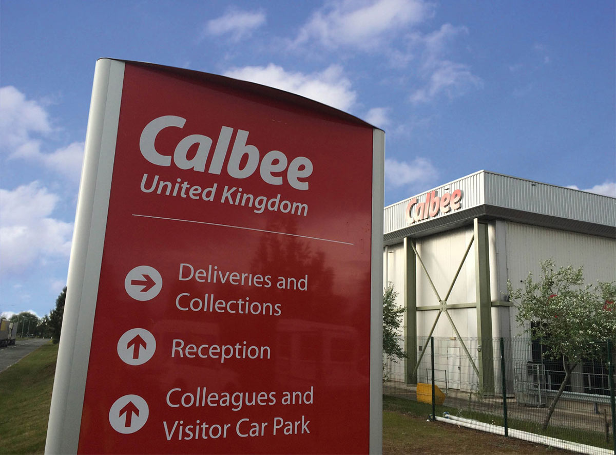 External Sign at Calbee Factory