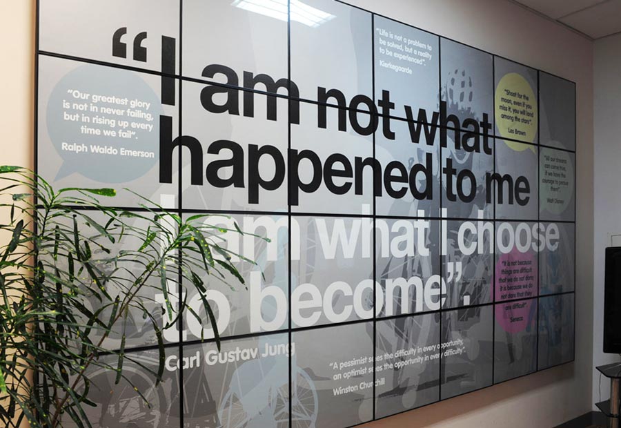 Internal Wall Graphic Panel at Pinderfields