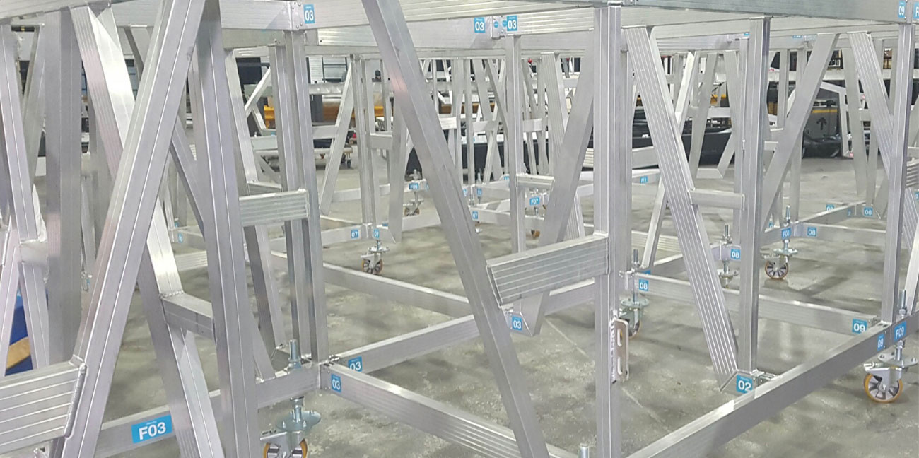 Stickers on Aluminium Stage Set