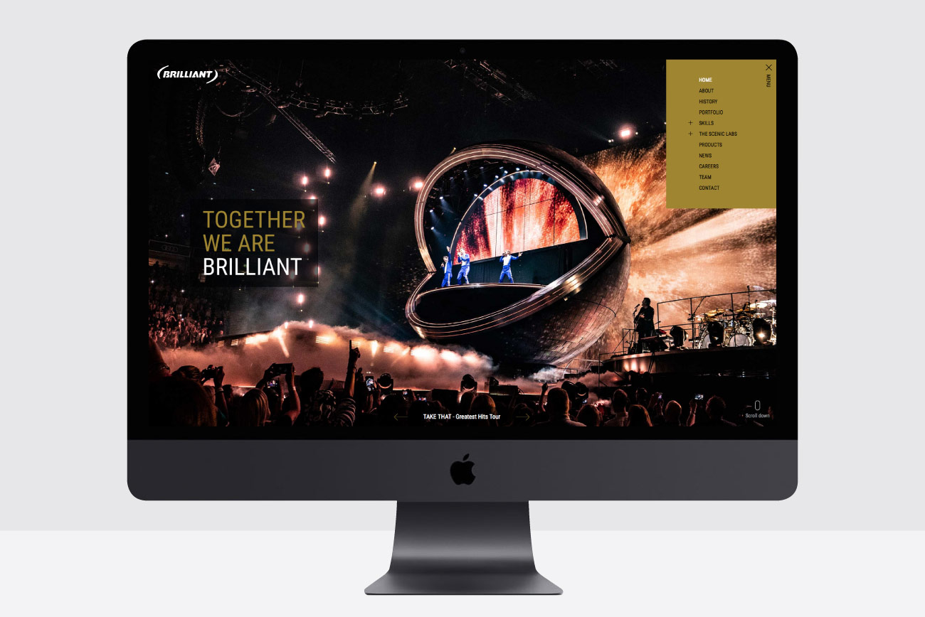 Desktop screens of Brilliant website