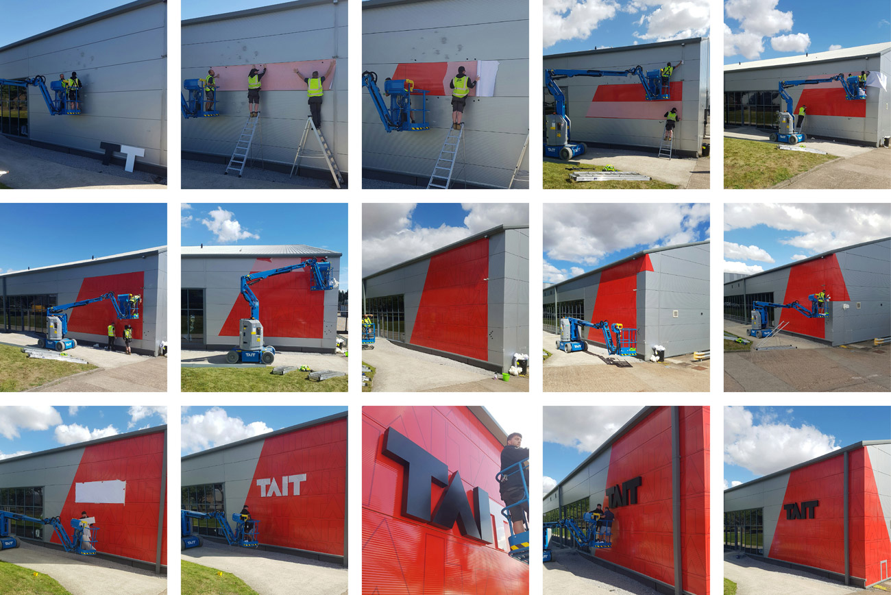 Sign Project Installation for Tait Timeline