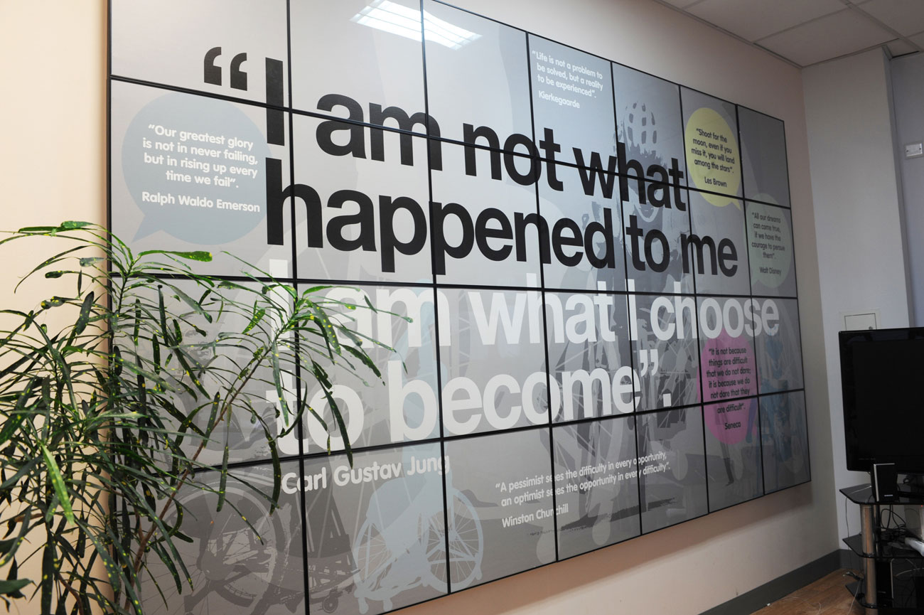 Pinderfields Hospital Spine Interior Graphics