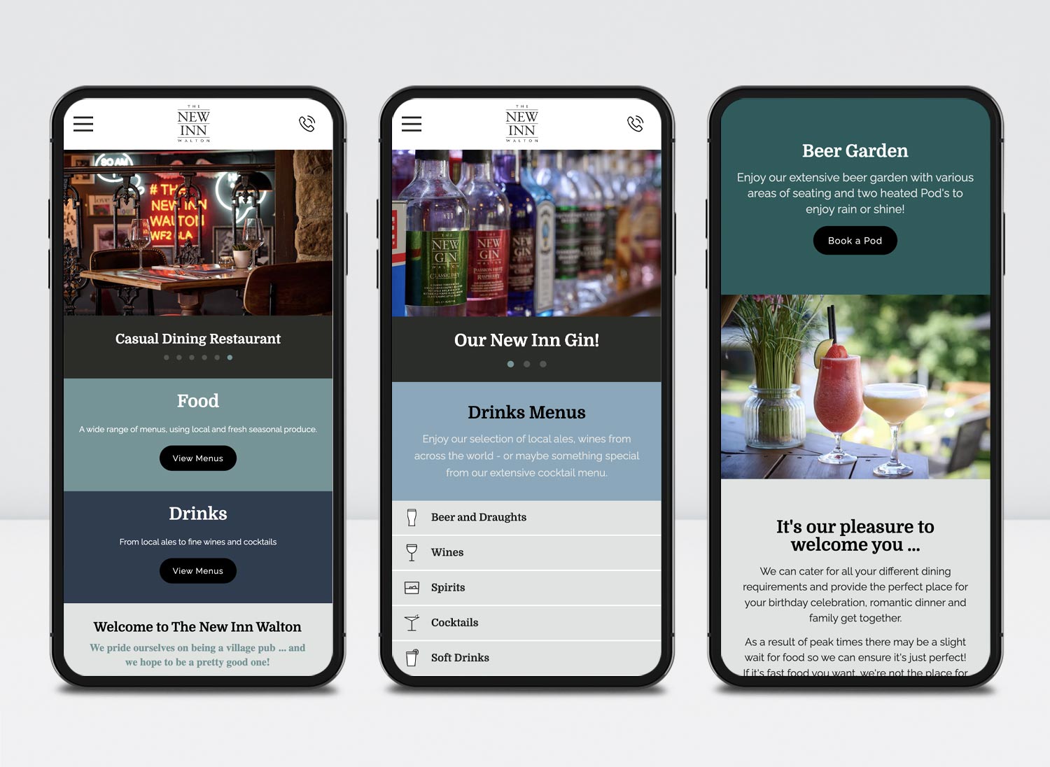 Pub Restaurant Website Mobile Image