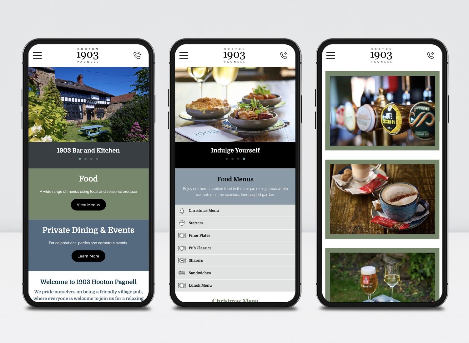 Mobile Phone website images for Pub Restaurant