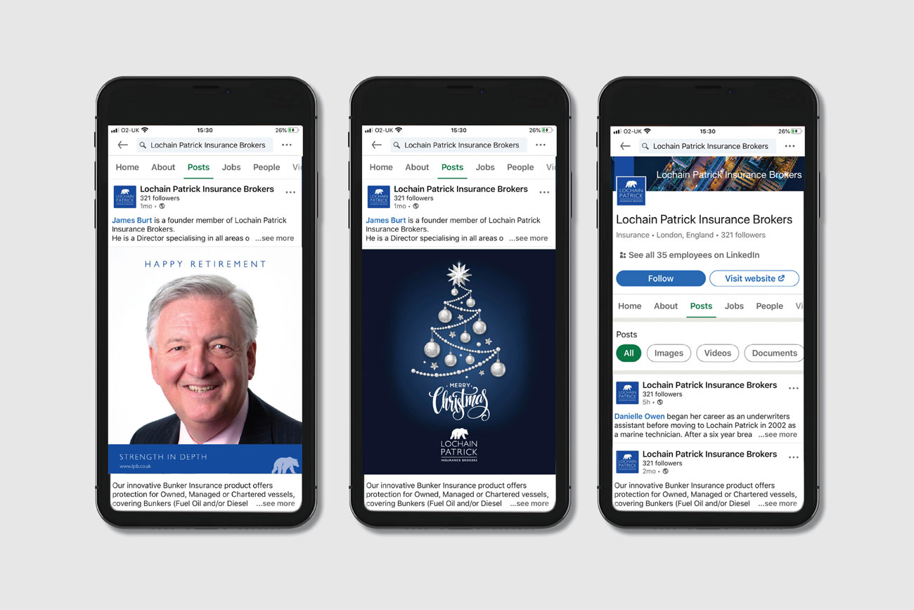 Linkedin screen shots on mobile phone