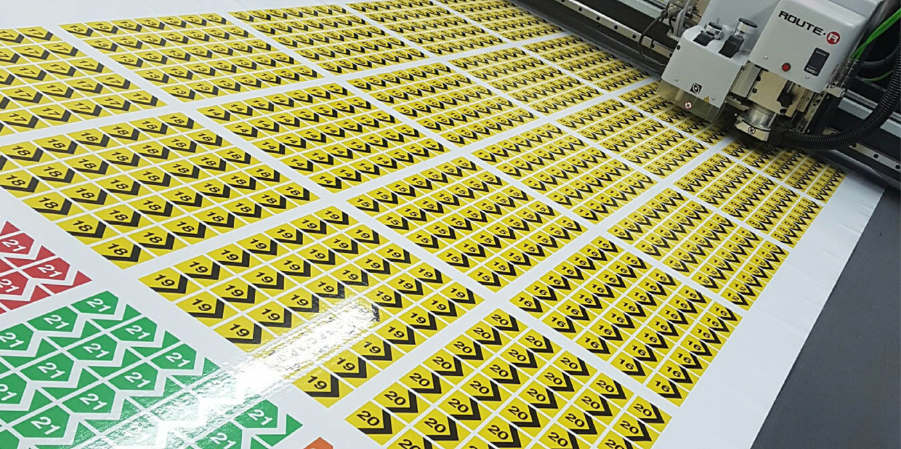 Staging Stickers on Print Machine